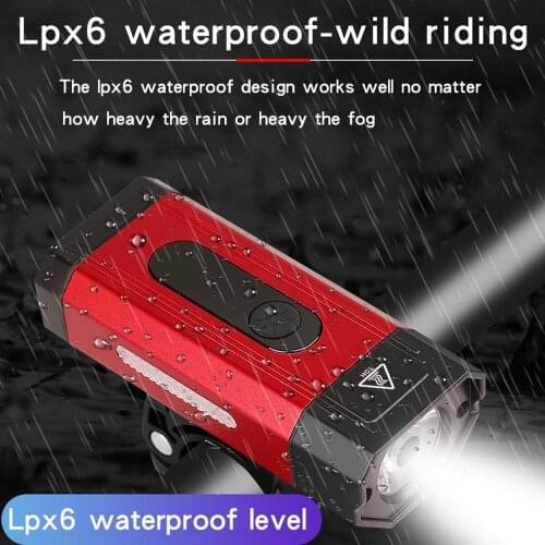 Bicycle Light USB Rechargeable Bike Light IPX6 Waterproof Lighting Modes 2500mAh Headlight for Bike Accessories