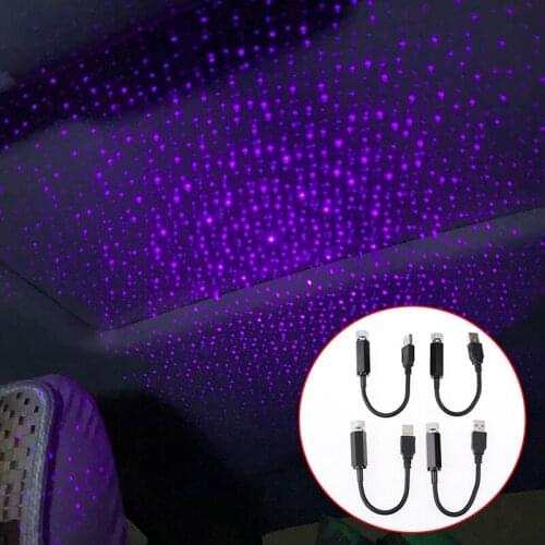 Hot Sale!!! 1pc Usb led Roof Atmosphere Star Light Car Home Decoration Projector Adjustable Atmosphere Ambient Night Light Lampe