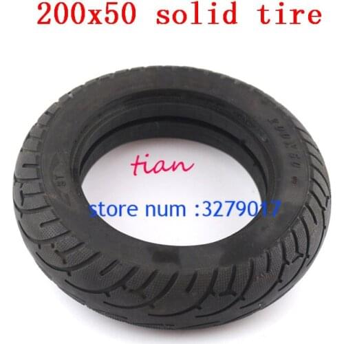 Good quality Tires 200x50 Solid Tire with Grooves for 8'' Electric Scooters 200*50 Solid Tyre motor