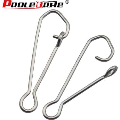 100pcs/lot Fishing Connector Pin Bearing Rolling Swivel Stainless Steel with Snap Fishhook Lure Tackle Connector Snap Pesca