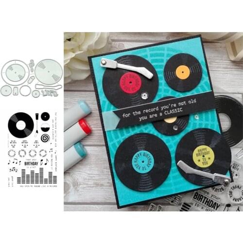 Phonograph Metal Cutting Dies for Scrapbooking Handmade Tools Mold Cut Stencil New DIY Card Make Mould Model Craft Decoration