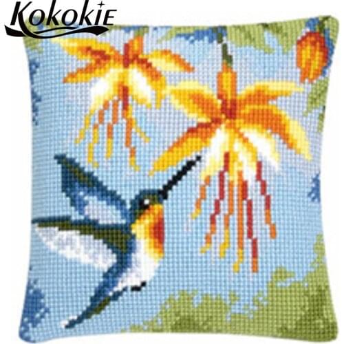 Handicraft embroidery yarn needlework pillow kits craft kits for adults decorative pillowcase cross stitch kit embriodered mats