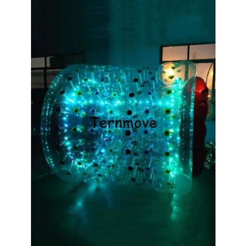 Inflatable Roller Cylinder with led light Water Zorbing Walking Balls Water Game Sports Toy Water Roller Walking Ball