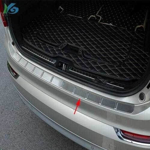 For Volvo XC90 XC 90 2015-2016 2017 2018 Stainless Steel Outer Rear Bumper Guard Plate Cover Trim 1pcs Car Styling Accessories