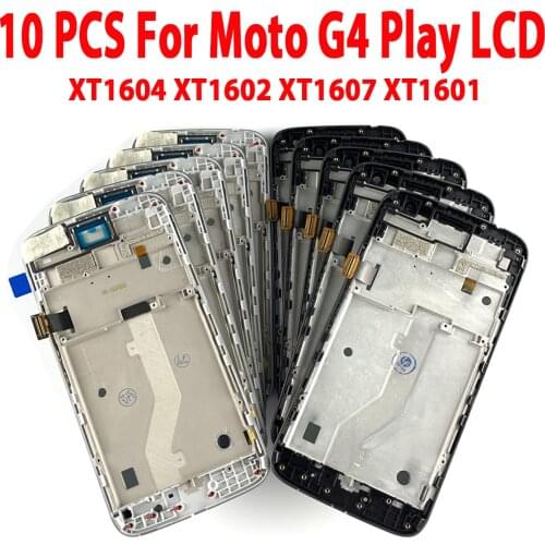 Wholesale 10 Piece 5.0" For Motorola Moto G4 Play LCD Display Touch Screen Digitizer Assembly With frame XT1601 XT1603