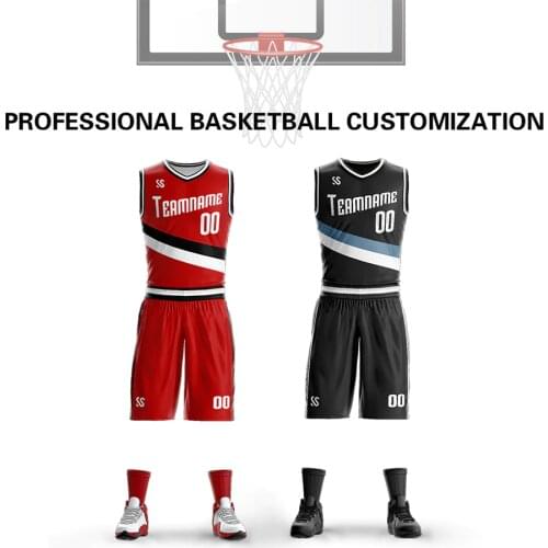 Wholesale Mens Youth Custom Basketball Uniform Kits Sports Clothing Sublimation Blank Any Color Team Basketball Jersey Sets