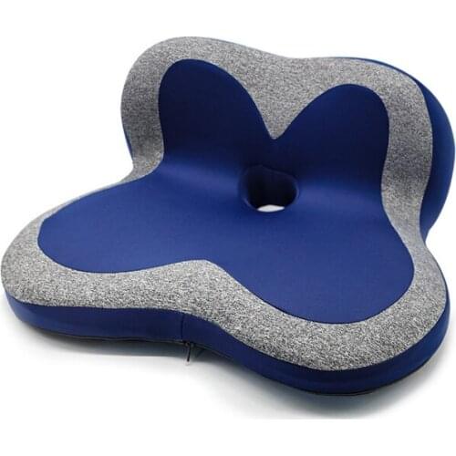 Memory foam pillow orthopedic sciatic nerve office chair and coccyx cushion frame, buttocks massage cushion for car seat