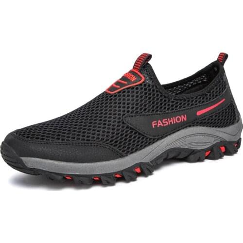 Autumn Summer Mens Hiking Shoes Outdoor Sports Couple Air Mesh Comfortable Breathable Sport Mountaineer Cheap Trekking Shoes