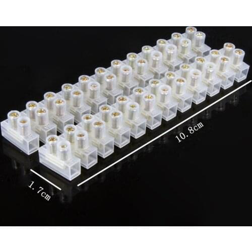 1pc X3-1012 10A 12 Position Terminal block plastic terminal block cable terminal connector BRASS Nylon flame ,Can be cut to use