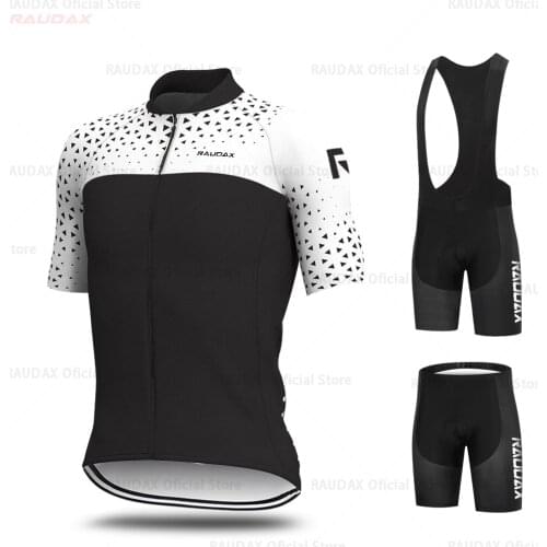 Raudax Mens Cycling Jersey Set 2020 Pro Team Usa Cycling Clothing MTB Cycling Bib Shorts Bike Jerseys Triathlon Ropa Ciclismo