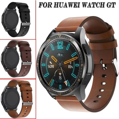 Genuine Leather Band Strap For HUAWEI WATCH GT GT2 Watch Replacement Bracelet Strap Watchband For Galaxy Watch 46mm Gear S3