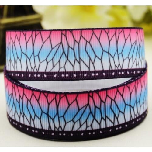 22mm 25mm 38mm 75mm Demon Slayer Cartoon printed Grosgrain Ribbon party decoration 10 Yards X-03474