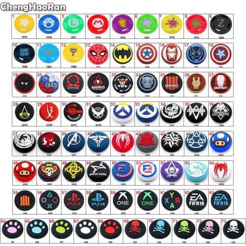 ChengHaoRan 1Pc Thumb Sticks Grips Cap Silicone Rubber Joystick Cover For Xbox One/360 PS4 Slim PS5 PS3 Switch Pro Controller