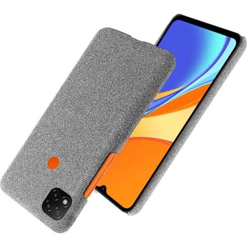 Slim Cloth Texture Fitted Cover for Xiaomi Redmi 9C Case Fabric Ultrathin Antiskid Capa for Xiomi Redmi 9c 9 C Redmi9c 6.53"