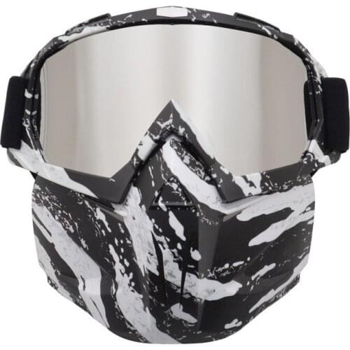 Winter Outdoor UV400 Ski Goggles with Removable Mask Sports Windproof Skiing Snowboard Glasses Anti-fog Snowmobile Eyewear