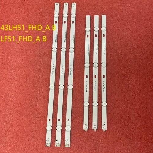 10set=60 PCS LED backlight strip for LG 43LF510V 43LF5100 43LH5100 43LH5700 LF51_FHD_A B 43LH51_FHD_A B LGE_WICOP_FHD 43INCH