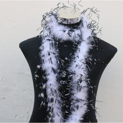 2 Meter fluffy White Ostrich Feather Boa Costume/Shaw/Wedding Dancer party decoration plumes and DIY feathers for crafts