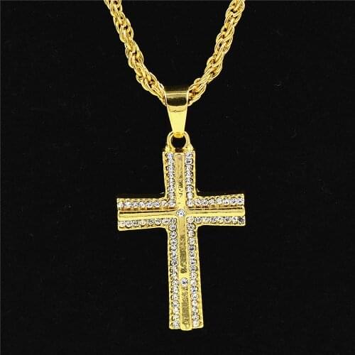 2021 Popular jewelry in Europe and America Jesus Cross Pendant hip hop Necklace hip hop singer rap accessories fashion accessori