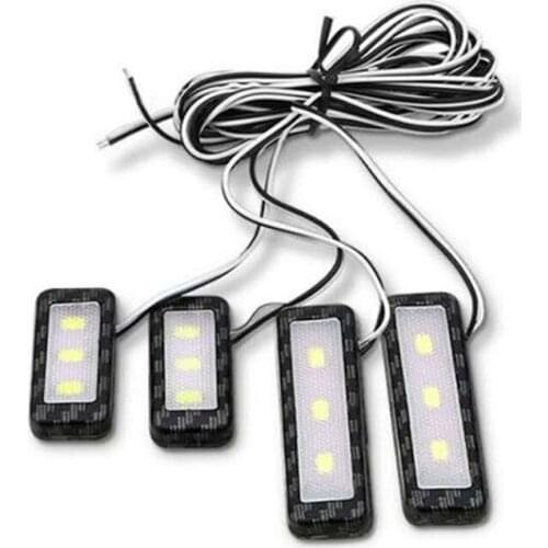 4Pcs Bowl Handle Armrest Light Car Door Interior Light LED Atmosphere Light T3EF