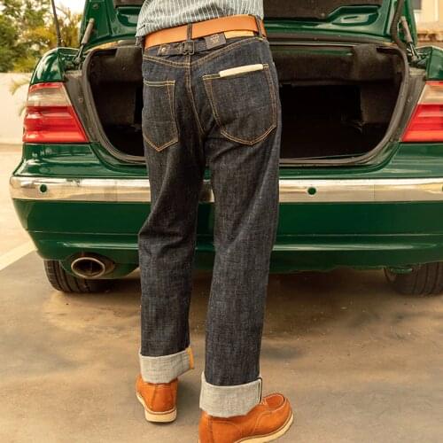 702-0001 Read Description! 12.5oz Heavy Weight Raw Indigo Selvage Washed Pants Sanforized Thick Raw Denim Jean 12.5oz