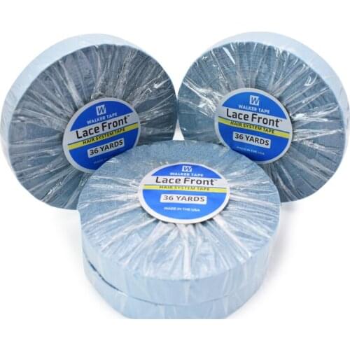 Free Shippig 0.8cm/1.27cm/2.54cm*36Yards Strong Blue Double-sided Adhesive Walker Tape For Tape Hair Extension