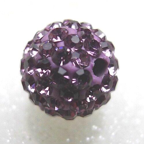 Free Shipping! 50pcs/Lot,Good Quality 10mm Light Amethyst Clay Beads Diy jewellery