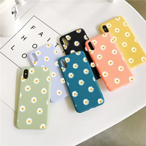 Flower Daisy Case For Xiaomi Mi Redmi Note 10 Lite 9A 9C 9S 9 S 8T 8 7 5 6 7A K20 K30 Pro Max Pocophone F2 Pro F1 Silicone Cover