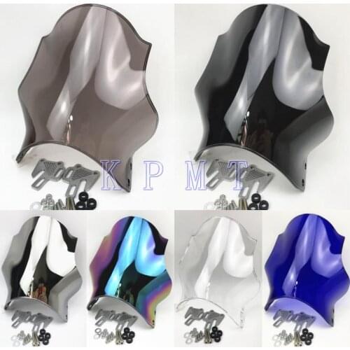 Motorcycle Wind Deflectors Windshield Windscreen For HONDA CB400SF NT 250 400 650 750 900 919 1000 1300 X4 Round lamp universal