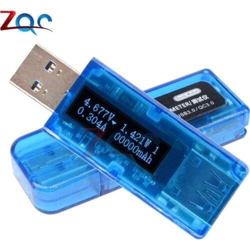 QC 2.0 OLED display DC 3.7-22V USB 2.0 3.0 65W 3A Current Voltage Power Detector Tester Battery Voltmeter Ammeter Charger Doctor