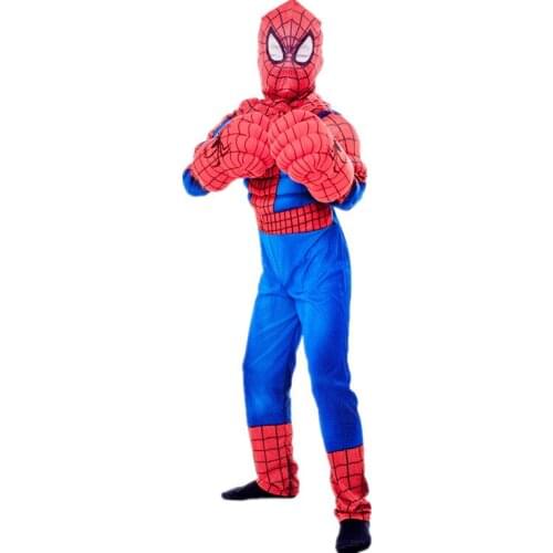 4-12Y Child Avengers Spider-Man Costume Boys Girls Halloween/Carnival Spiderman Gloves Peter Parker Tights Mask Cosplay