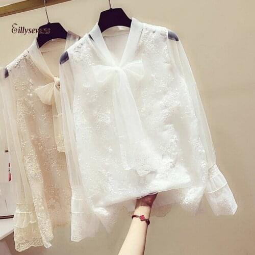 Блузки с бантом Eillysevens China At AliExpress