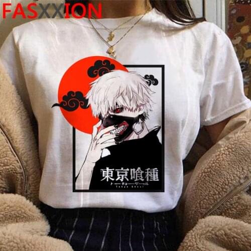 Tokyo Ghoul Kaneki Ken tshirt clothes female tumblr graphic tees women white t shirt harajuku kawaii tshirt aesthetic