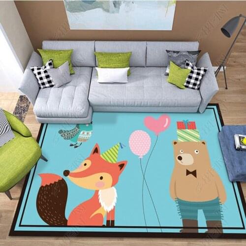 Cute Cartoon Animal Printed Carpets For Living Room Soft Carpet Kids Room Game Rugs Child Bedroom Computer Chair Floor Mats/Rug