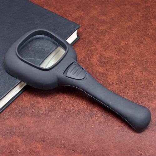 Portable Handheld Magnifying Glass with Light 6 LED for Illuminated magnifier Handheld Currency Detector Magnifying Glass 8X