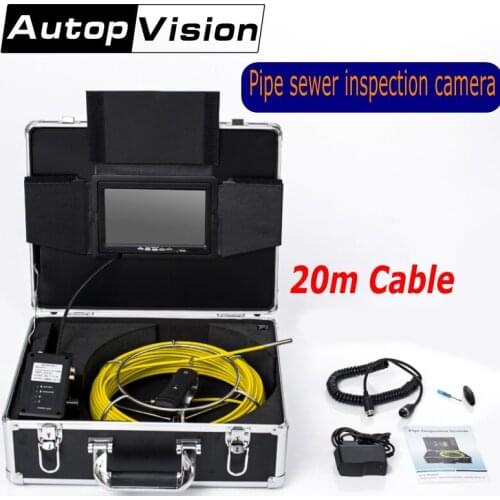 WP70 6.5/17/23mm Professional Pipe Drain Sewer Inspection Camera 7"LCD 20m cable Pipeline Endoscope Underwater Video Camera