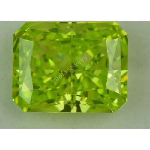 Sale 8A Fancy Apple Green Stone Diamond Shape Radiant Cut Lab Created Gems Loose Zircon Beads For Jewelry Making Inlay DIY