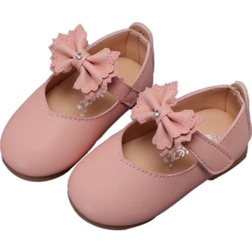 Pink White Little Baby Toddler Shoes Kids Princess Shoes Little Girl Single Shoes Children Soft Sole Breathable Chaussure Fille