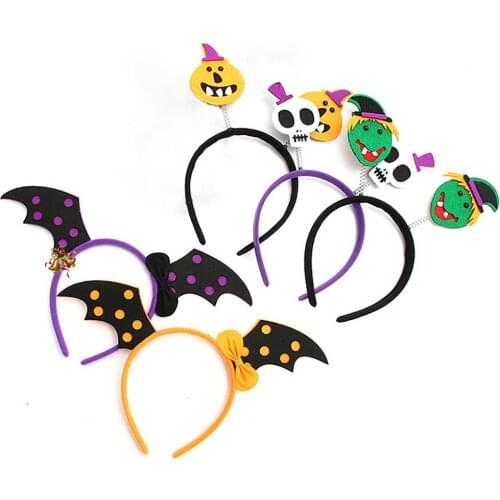 Cute Pumpkin Shape Hair Band Creative Elastic Plastic Festive Headband for Party