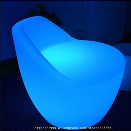 PE 560X560x540mm RGB chair with lights with remote and charger led Bar Stools with led lamp led furniture light wine seat light