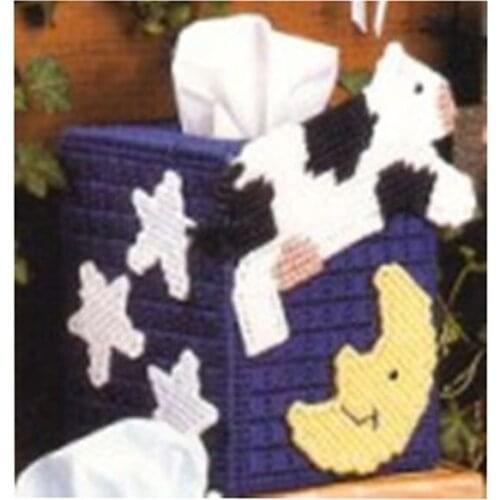 Three-dimensional embroidered tissue box Wool embroidery kit Three-dimensional cross-stitch square tissue box