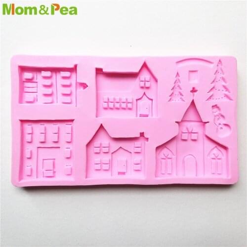 XK471 Church Shaped Silicone Mold Gum Paste Chocolate Ornamental Fondant Mould Cake Decoration Tools