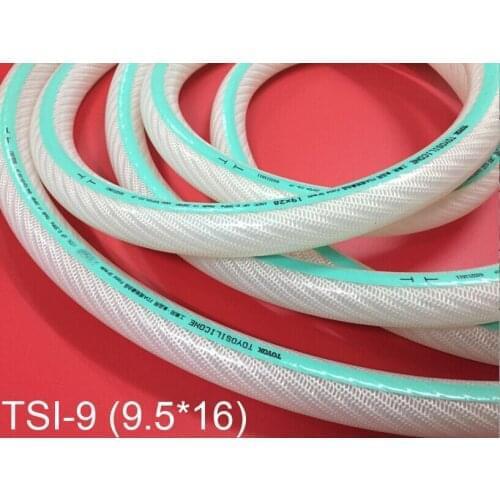 Japan original TOYOX FDA TSI-9 9.5mm ID 16mm OD food grade Silicone pressure reinforced hose braidd tube Braided Hose