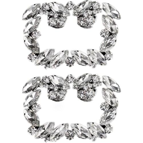 2pcs Shoe Clip Shoes Decoration High Heel Clips Rhinestone Luxury Fashion Party Women Supplies DIY Sandal Clothing Accessories