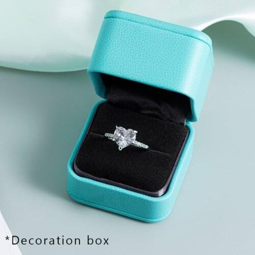 NEW Fashion Luxury Crystal Engagement Rings for Women AAA White Cubic Zirconia Silver Color Rings Wedding Trend Female Jewerly