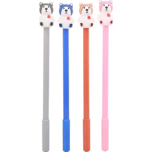1 Pcs Creative Stationery Stereo Gel Head Neutral Pen Cute Student Cartoon Polar Bear Pen Gel Pen Cute Stationary Wholesale