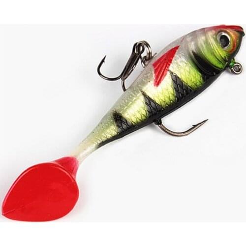 1PC Hot Sale New 7cm/11g Artificial Bait With Hooks Slender Tail Soft Lures Fake Baits Fishing Tackle Fast Delivery