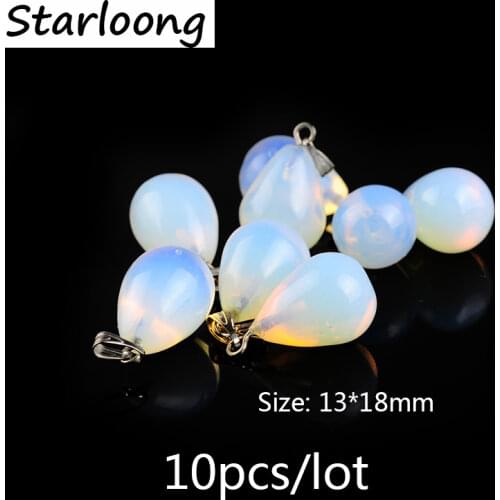 10pcs/lot 13*18mm water drop pendant opal glass lampwork pendant little charm pendant for lovers necklace DIY jewelry making