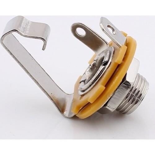 100pcs/metal trs 6.5 female jack microphone connector socket 6.35 mono jack