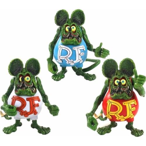 12cm Hot Toy Rat Fink Action Figure Cartoon Anime Fink Joint Movable PVC Collectible Model Toy Xmas Birthday gift