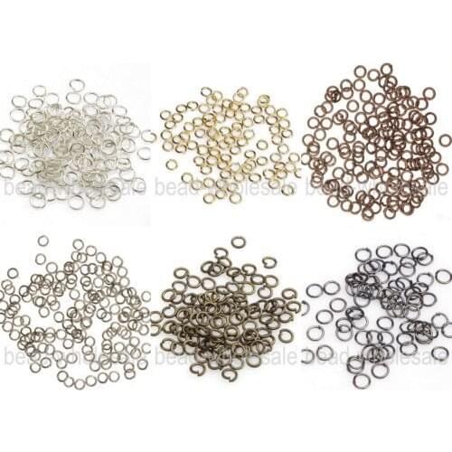 2000Pcs Silver-plate/Bronze/Gunmetal/Golden Plated Open Jump Ring 4X0.7mm